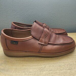 Vintage Dexter Brown Leather Slip On Loafers Mens Size 9.5 USA